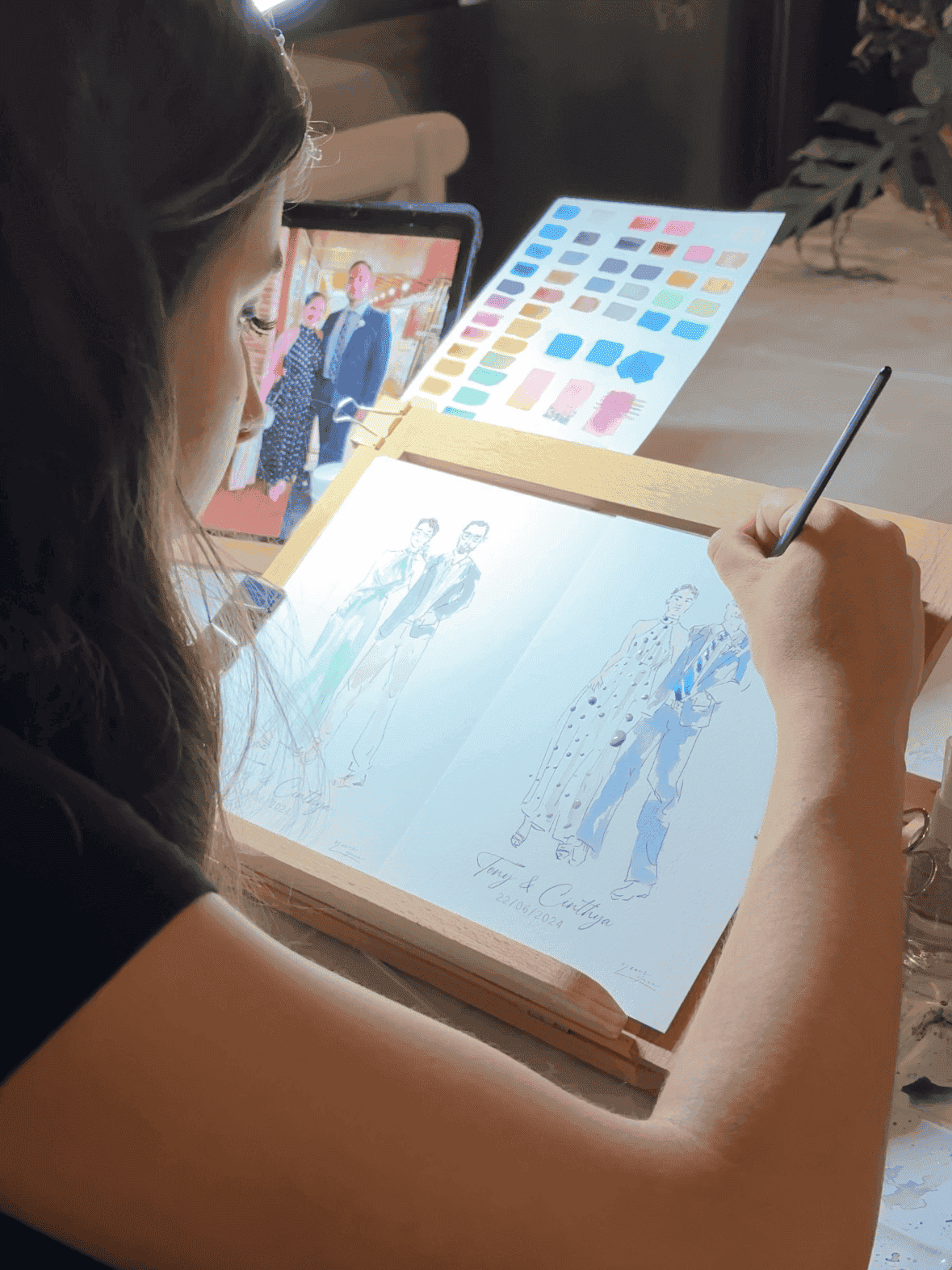 Acuarelas en evento 4