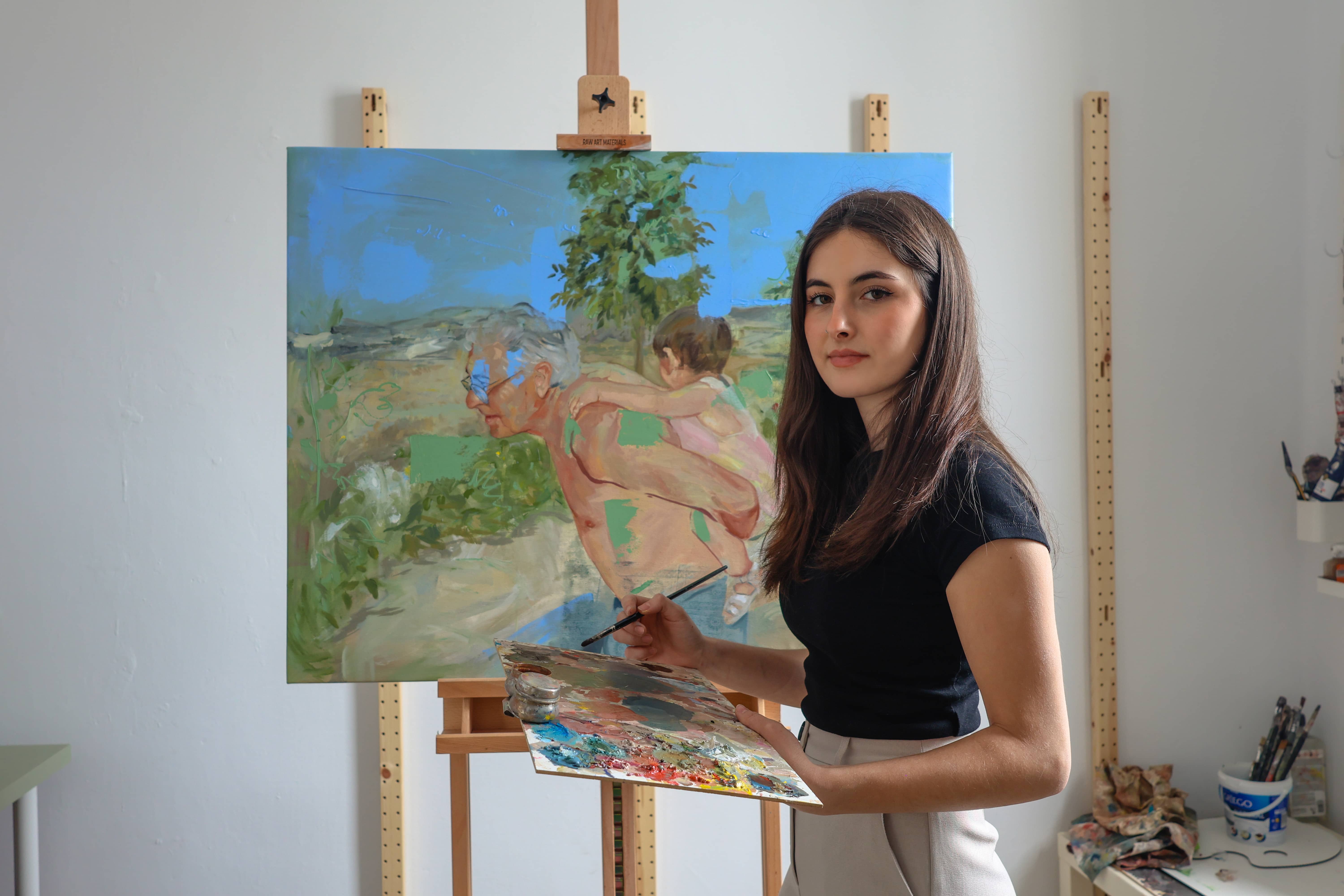Neus López en su estudio